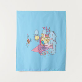 Gestaltete und spielerische Art Wandteppich