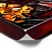 Gestalteter Glashai Poster (Ecke)