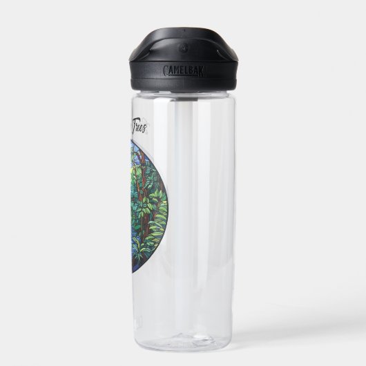 Gestalteter Glass-Dschungel Trinkflasche (Rückseite)