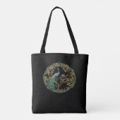 Gestalteter Glass Peacock Fall Tree Wählen Sie Ihr Tasche (Rückseite)