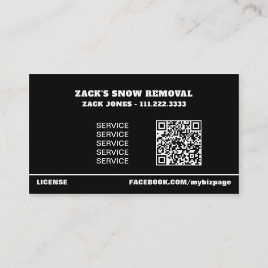 *~* Gestalteter Schneefräser-Schneefräse AP74 Visitenkarte (Rückseite)