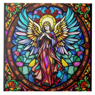 Gestaltetes Glas Angel Art   Spirituell & religiös Fliese