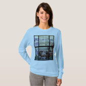 Gestaltetes Glas Art Nouveau Sea Scene T-Shirt (Vorne ganz)