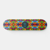 Gestaltetes Glas - farbenfrohe Mosaikfliese - Dem Skateboard (Horizontal)