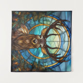 Gestaltetes Glas Hirsch Art Tapestry Wandteppich (Vorderseite (Horizontal))