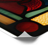 Gestaltetes Glas-Look Kaffeecup-Design Poster (Ecke)