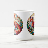 Gestaltetes Glas Look Red Fox Kaffeetasse (Mittel)