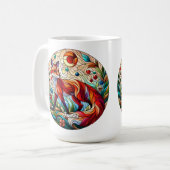 Gestaltetes Glas Look Red Fox Kaffeetasse (Vorderseite Links)