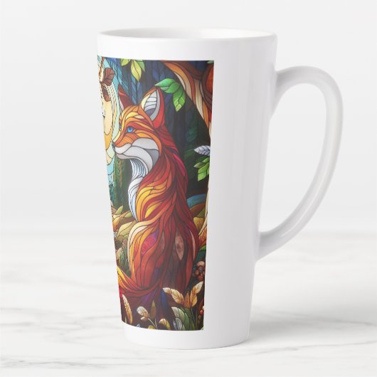 Gestaltetes Glas Look Red Fox Milchtasse (Rechts)