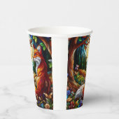 Gestaltetes Glas Look Red Fox Pappbecher (Rechts)