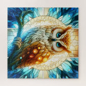 Gestaltetes Glas Majestic Uhu abstrakte Kunst Puzzle (Horizontal)