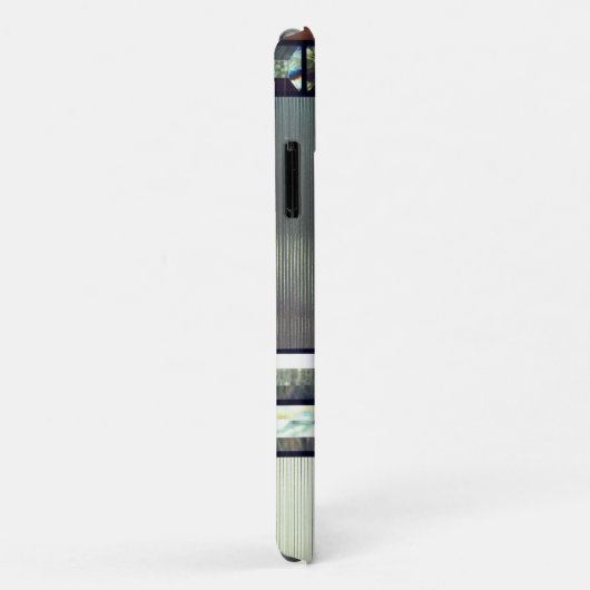 Gestaltetes Glas metallisch aussehen silbergrau sc Case-Mate iPhone Hülle (Hinten/Rechts)