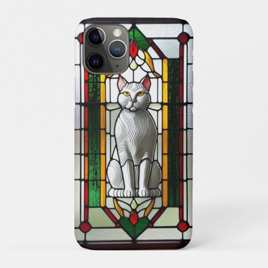 Gestaltetes Glas mit Katze Case-Mate iPhone Hülle (Rückseite)
