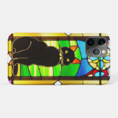 Gestaltetes Glas mit Katze Case-Mate iPhone Hülle (Rückseite (Horizontal))