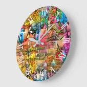 Gestaltetes Glas Moderne Kunst Sammlung Große Wanduhr (Winkel)