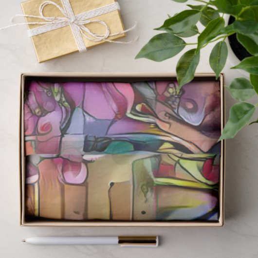 Gestaltetes Glas Moderne Kunst Sammlung Seidenpapier (Geschenk)