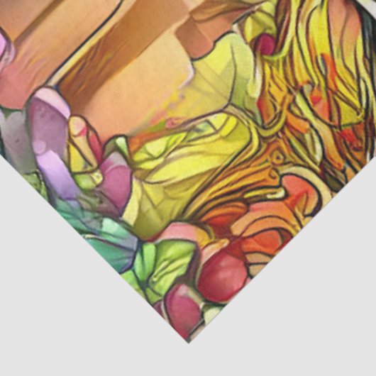 Gestaltetes Glas Moderne Kunst Sammlung Seidenpapier (Ausschnitt)