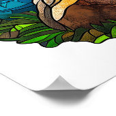 Gestaltetes Glas Oster Jesus Eier Poster (Ecke)