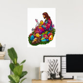 Gestaltetes Glas Oster Jesus Eier Poster (Heimbüro)