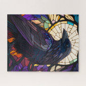 Gestaltetes Glas Raven, Hexe vertraut, gotisch Puzzle (Horizontal)