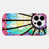 Gestaltetes Glas rosa blaues Grün Case-Mate iPhone Hülle (Rückseite (Horizontal))