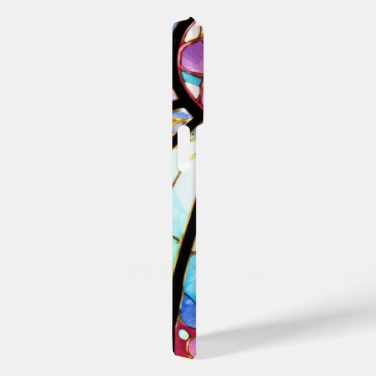 Gestaltetes Glas rosa blaues Grün Case-Mate iPhone Hülle (Rückseite / Rechts)