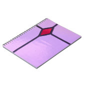 Gestaltetes Glas rosa rosa Diamant-Design. Notizblock (Linke Seite)