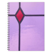 Gestaltetes Glas rosa rosa Diamant-Design. Notizblock (Vorderseite)