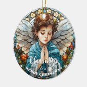 Gestaltetes Glas Weihnachten Angel Segnungen Keramik Ornament (Links)
