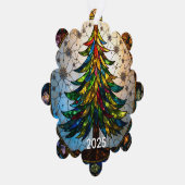 Gestaltetes Glas Weihnachtsbaum Ornament Karte (Rechts)