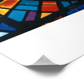 Gestaltetes Glasfenster - Rezensionskreuz Poster (Ecke)