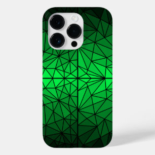 Gestaltetes Glasmuster 01.Green.Black Line BG Case-Mate iPhone 14 Pro Hülle