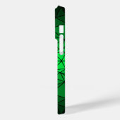 Gestaltetes Glasmuster 01.Green.Black Line BG Case-Mate iPhone Hülle (Rückseite / Links)