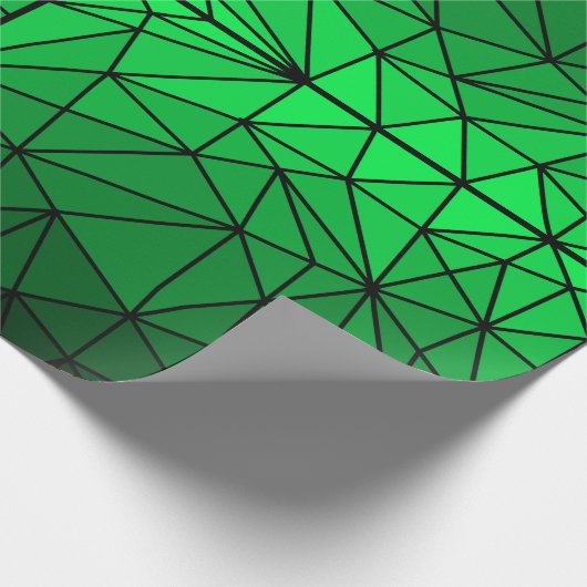 Gestaltetes Glasmuster 01.Green.Black Line BG Geschenkpapier (Ecke)