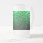Gestaltetes Glasmuster 02.Green.Black Line BG Mattglas Bierglas (VorderseiteRechts)