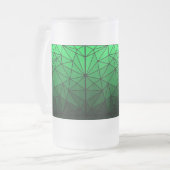 Gestaltetes Glasmuster 02.Green.Black Line BG Mattglas Bierglas (Vorderseite Links)