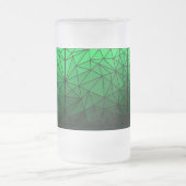 Gestaltetes Glasmuster 02.Green.Black Line BG Mattglas Bierglas (Mittel)