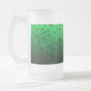 Gestaltetes Glasmuster 02.Green.Black Line BG Mattglas Bierglas