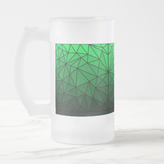 Gestaltetes Glasmuster 02.Green.Black Line BG Mattglas Bierglas (Links)