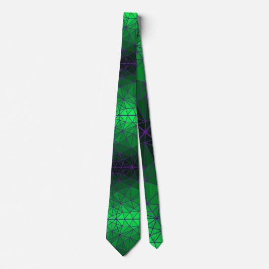 Gestaltetes Glasmuster 02.Green.Dpurple Line BG Krawatte (Vorderseite)