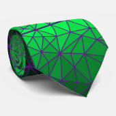Gestaltetes Glasmuster 02.Green.Dpurple Line BG Krawatte (Gerollt)