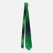 Gestaltetes Glasmuster 02.Green.Dpurple Line BG Krawatte (Rückseite)