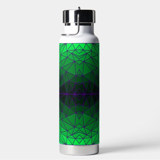 Gestaltetes Glasmuster 02.Green.Dpurple Line BG Trinkflasche (rechts)