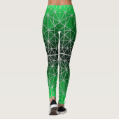 Gestaltetes Glasmuster 02.Green.LGrey Line BG Leggings (Rückseite)