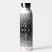 Gestaltetes Glasmuster 03.Gray.Offwhite Line BG Trinkflasche (Links)