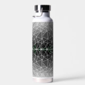 Gestaltetes Glasmuster 03.Gray.Offwhite Line BG Trinkflasche (Rechts)