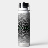 Gestaltetes Glasmuster 03.Gray.Offwhite Line BG Trinkflasche (Hinten)