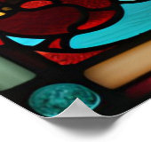 Gestaltetes Glass Look Dolphin Design Poster (Ecke)