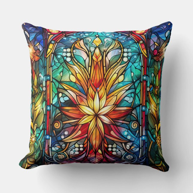 Gestaltetes Glassrost Kissen - Holiday Floral (Vorderseite)