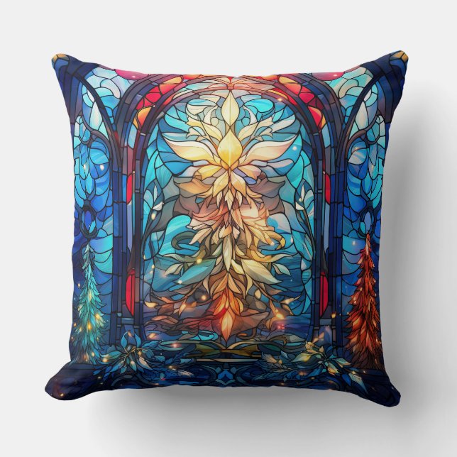 Gestaltetes Glassrost Kissen - Holiday Floral (Vorderseite)